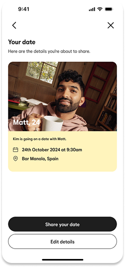 Your date screen